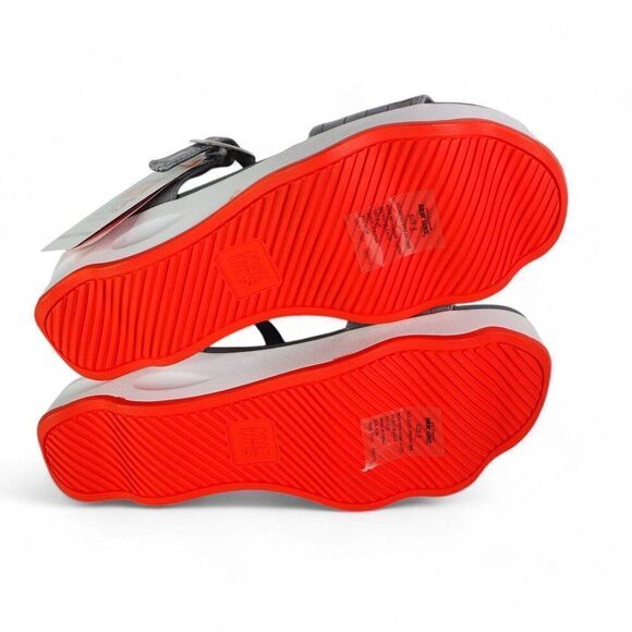 Muk Luks Roller Skate Plat for Croc Print Strappy Sandals Dusty Blue Women's 8 - Picture 9 of 11